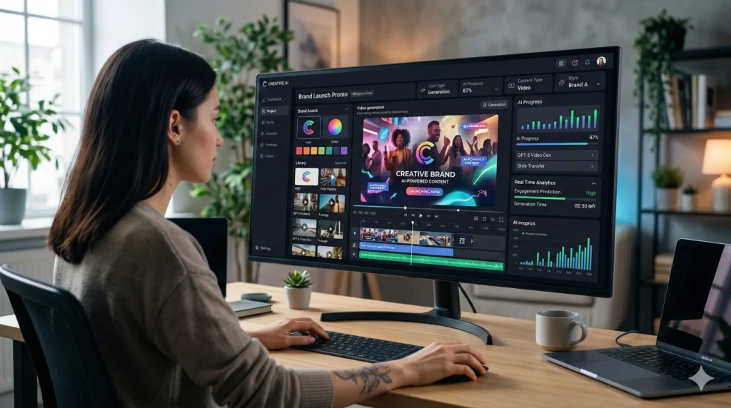 AI video marketing dashboard for business growth